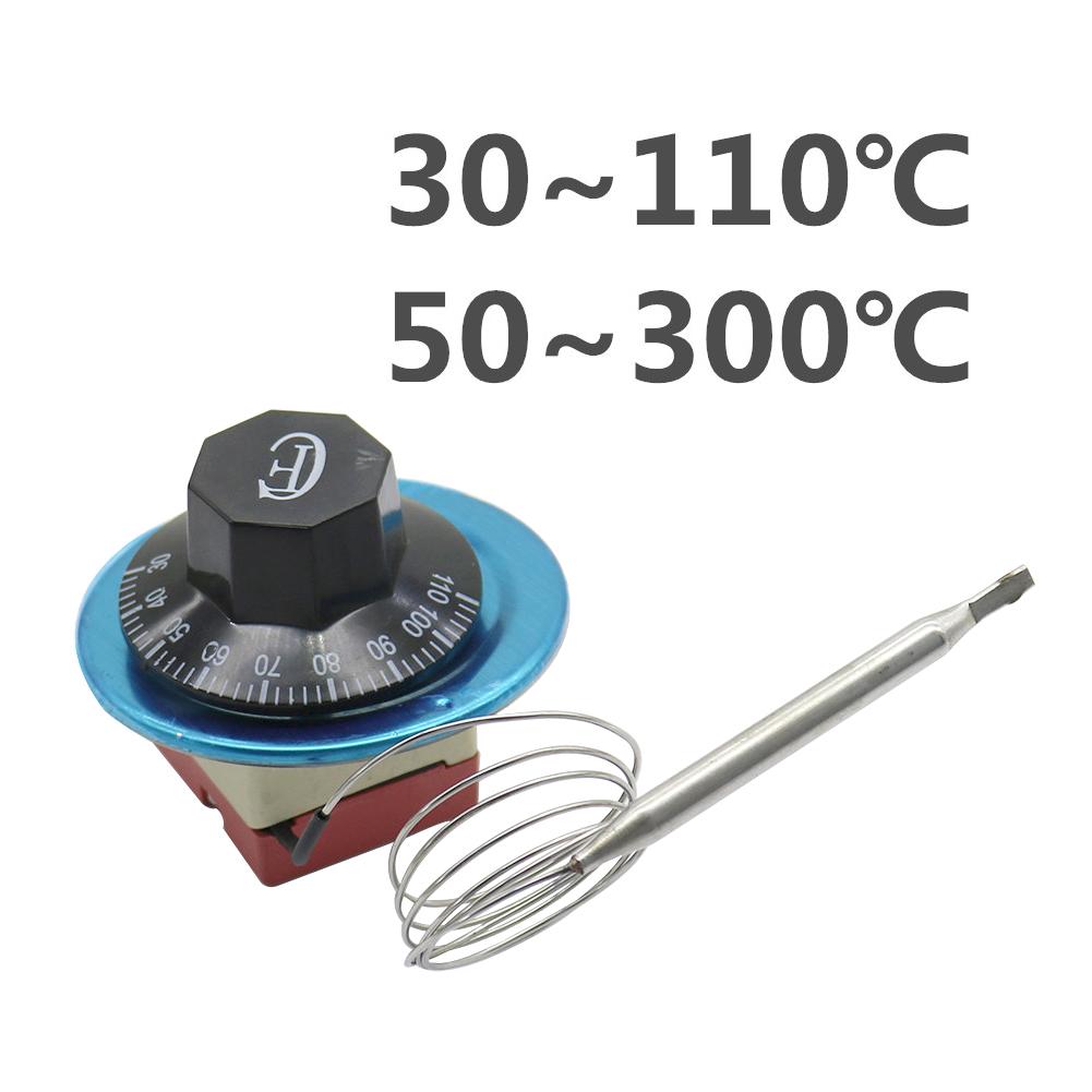 30-110/ 50-300 Centigrade Ceramic Base Mechanical Thermostat Water Heater Temperature Switch 220V AC 16A 1Pc