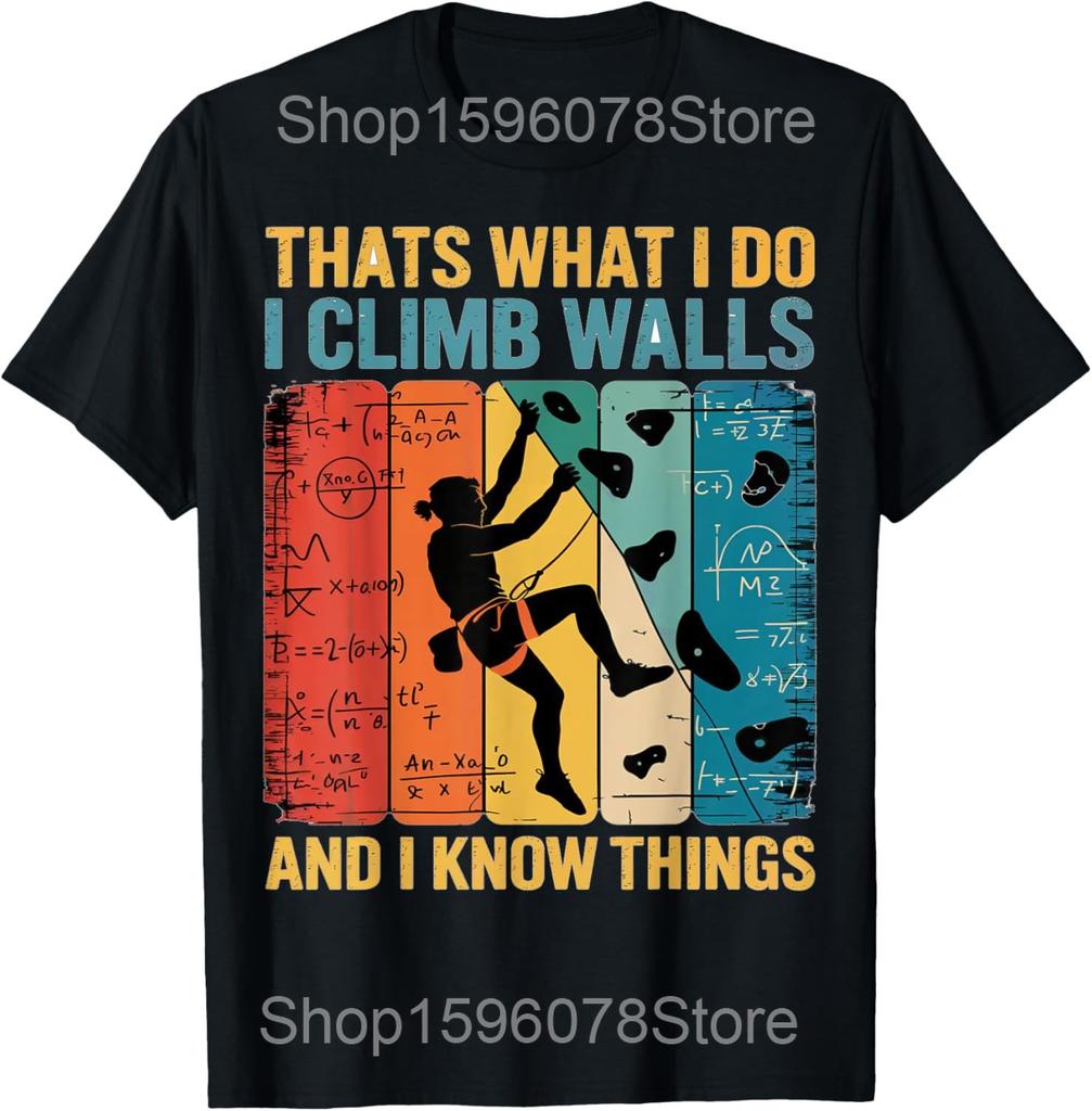 Eat Sleep Climb Repeat Felskletterer Bouldern Bergsteigen T-Shirts Humor Streetwear T-Shirt Kurzarm Unisex Lockere Kleidung