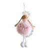 Christmas Angel Doll Pendant with Long Pigtail Design Health Happiness Blessings Decorative Hanging Ornament