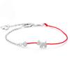 S925 Sterling Silver Dog Pig Charm Bracelet Red String Adjustable Chain Jewelry for Women Pet Lover Gift Cute Animal Bracelets