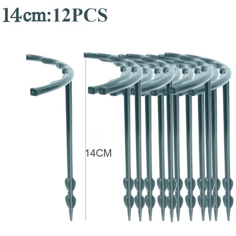 

12 шт. пластиковая подставка для растений, полукруглая рамка для свай, полукруглая цветочная клетка, держатель для садового стержня, кронштейн для скалолазания 14*14cm-12PCS