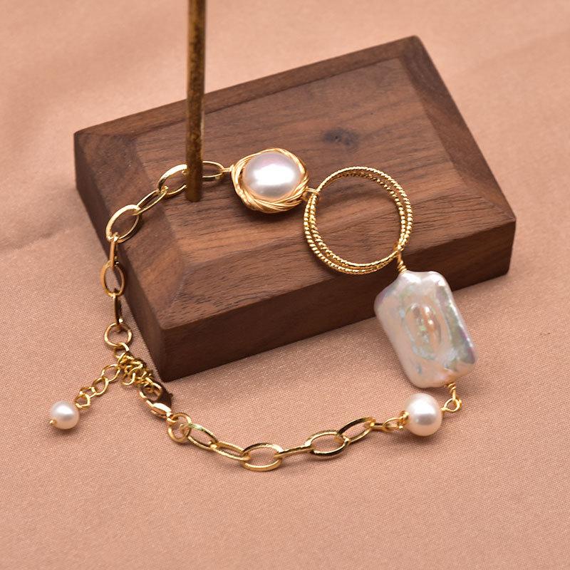Freshwater Pearl Bracelet Women s Ins Wind Winding Bracelet Buckle Niche Jewelry Design Sense Jewelry Women
