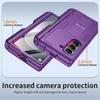 For Samsung Galaxy Z Fold 6 Phone Case With S Pen Holder, Hidden Stand, Screen Protector, Sturdy Shockproof Protective Case-Purple