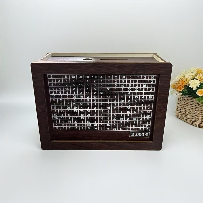 1pc Wooden Coin Bank with a Digital Counter, a Portable Change Box, a Reusable Family Financial Tool, Ideal for Christmas Gifts