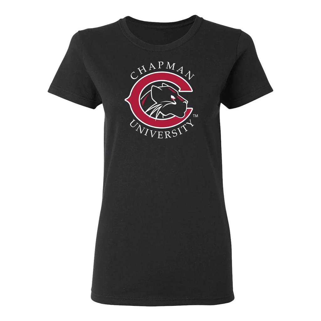 Chapman University Panthers Primary Logo Women's T-Shirt - Black