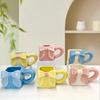 Creative Ceramic Coffee Cup Three-dimensional Bow Mug Exquisite Afternoon Tea Ceramic Flower Tea Cup Home Breakfast Milk Mug New