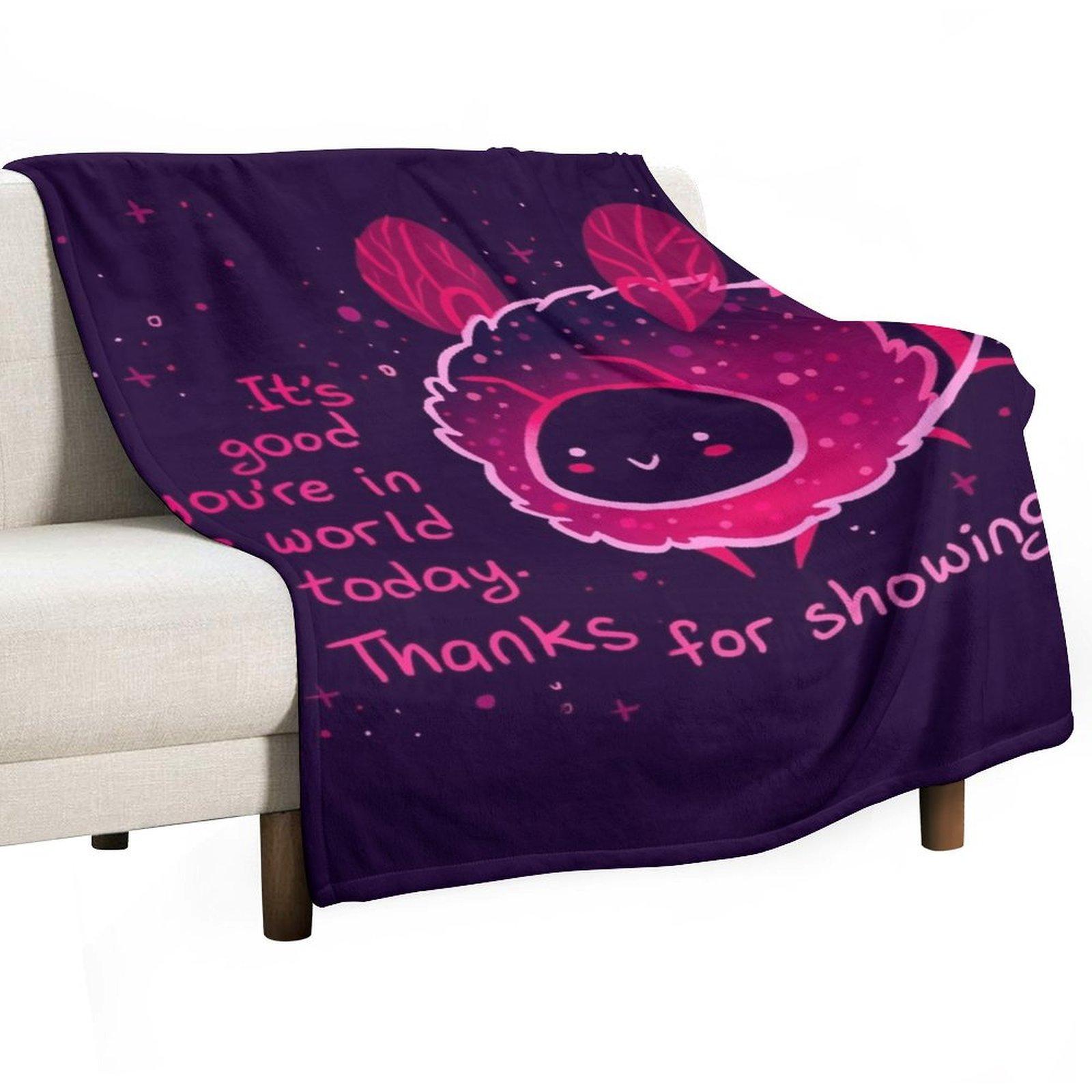 

It s Good You re in the World Today Neon Bee Throw Blanket valentine gift ideas Loose Multi-Purpose Soft Big Blankets 30x40in