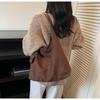 Suede Bag Women's Large Capacity Autumn and Winter Versatile Single Shoulder Mother Bag Commuter Dumpling Bag