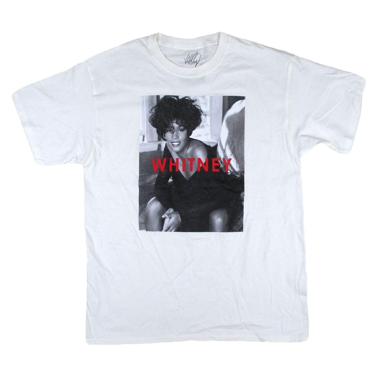 Men s Whitney Houston Name on White Tee T-shirt Medium White XXL