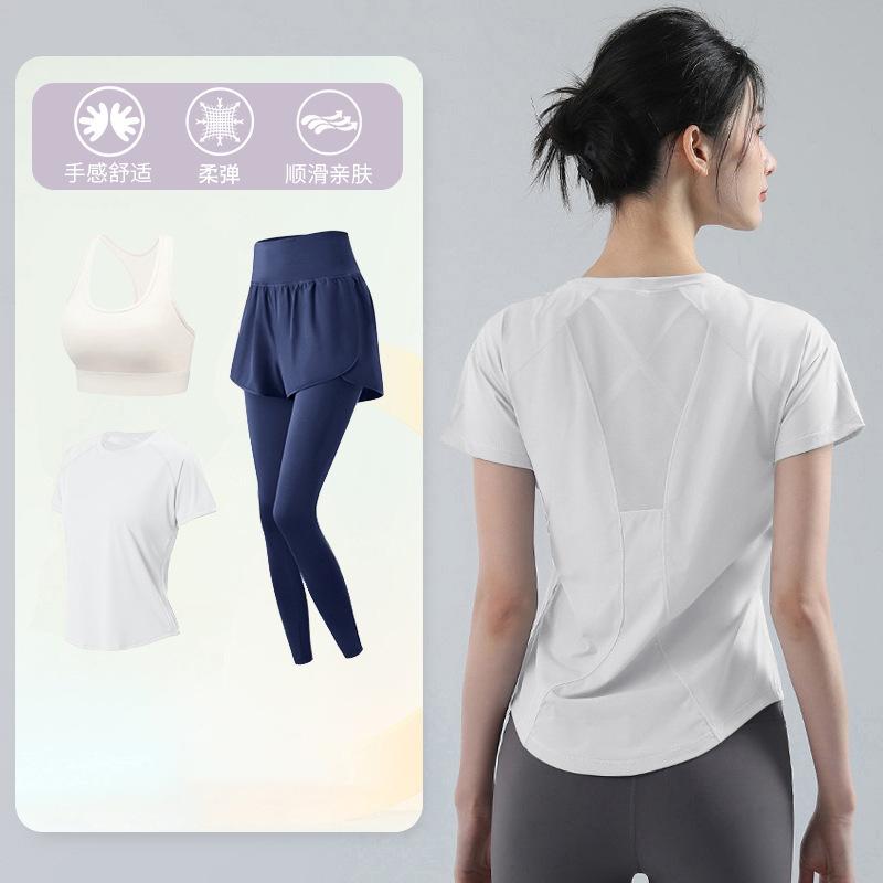 Tennis Suit Women's Short-sleeved Training Clothes Outdoor Running Quick-drying Clothes Thin Badminton T-shirt Fitness Clothes