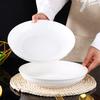 Jieyachie Household White Ceramic Plates
