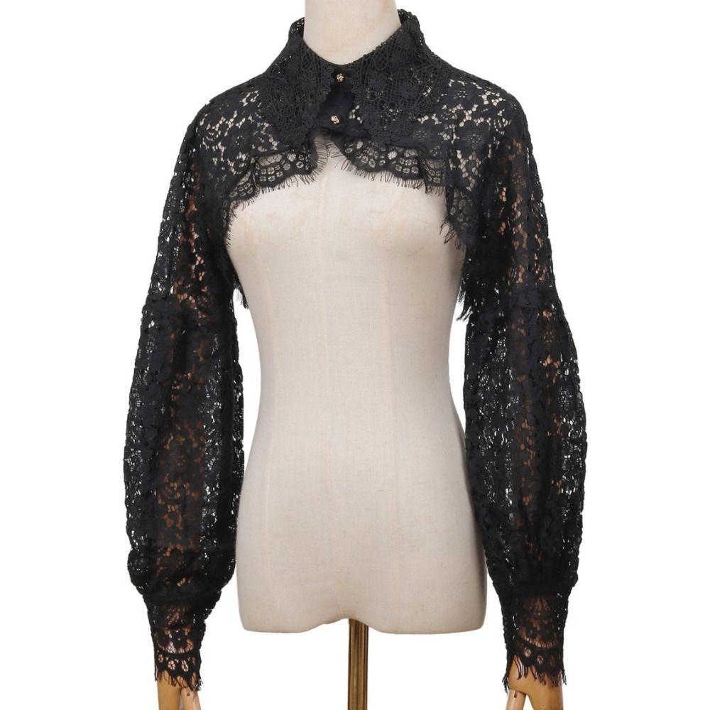 Cape Lace Shawl Hollow Out Short Small Shirt All-match Flower Scarves Scarf Accessories