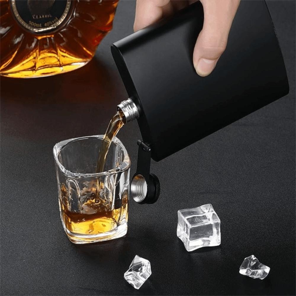6/8/12 Oz Hip Flask Flat Liquor Flask Drinkware Black Pocket Flagon  Bar