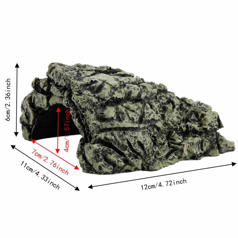 Resin Reptile Hiding Habitat Wide Flat Top Aquarium Hide Decoration Turtle Basking Cave Turtles