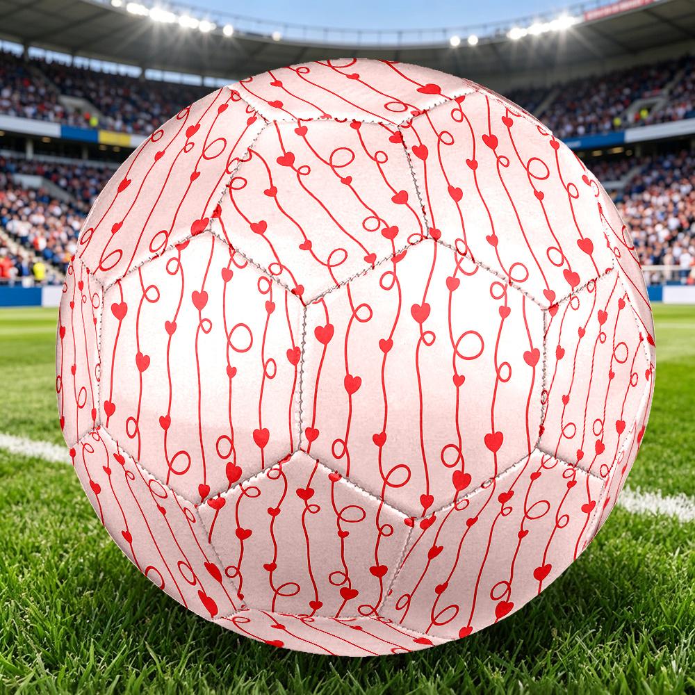 1PC Heart Vine Soccer Ball Size 5 Football Machine Sewn Indoor/Outdoor Universal Football W29