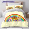 Duggee Pattern Bedding Home Decoration Birthday Gift ( 1 duvet cover + 2 pillowcase, without core),fan merchandise.