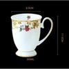 300ml Fine Bone China  Mugs with Handle, Floral Mugs with Gold Trim Porcelain Tea Mug Coffee Mugs,1pc