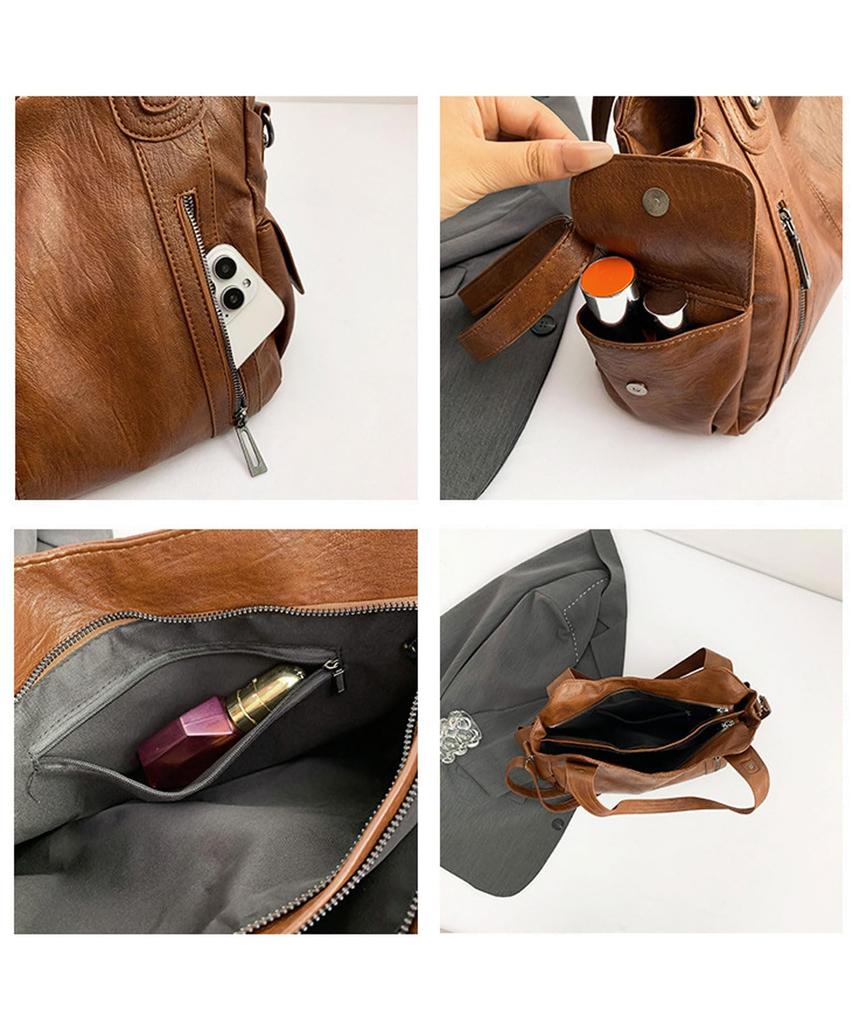 Ninon Women's Large Shoulder Bag, Crossbody Bag, Large Capacity, Zippered Tote Bag, Perfect for Commuting, School, and More, Stylish, Horizontal