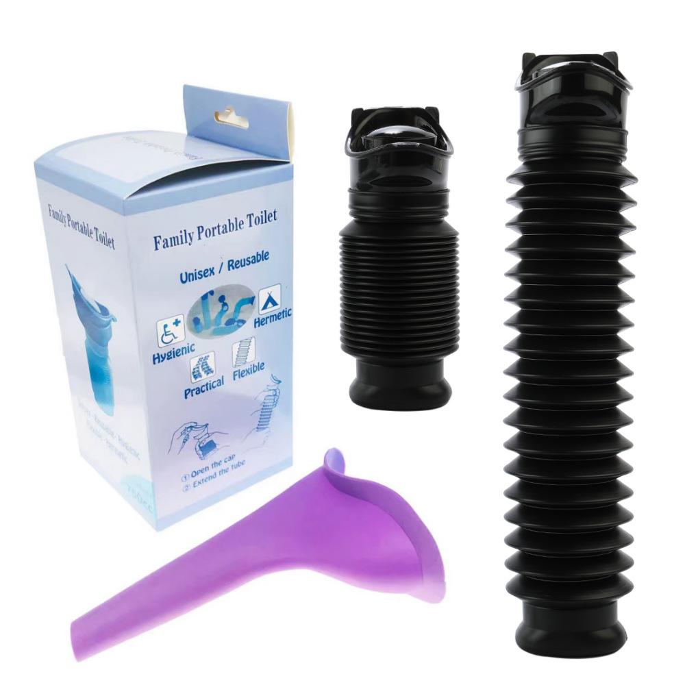 Tragbare stehende Pinkelflasche 750ML Schrumpfbares Urinal für Erwachsene Autoreise Outdoor-Camping Frauen Kind Pinkelflasche Autozubehör