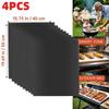 6 Stück BBQ Grillmatte Antihaftmatte Hitzebeständige Grillmatte Outdoor Backen Wiederverwendbare Grillparty-Matte 40x60cm 40x50cm 33x40cm 30x40cm