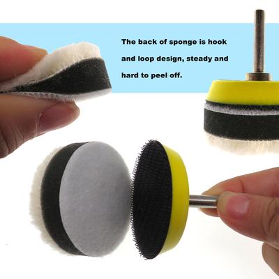 2 Inch 50Mm Polishing Buffing Pad Sponge Polishing Pad Kit 9 Pcs With Wool Polishing Pad For Car Polisher Abrasive Tools