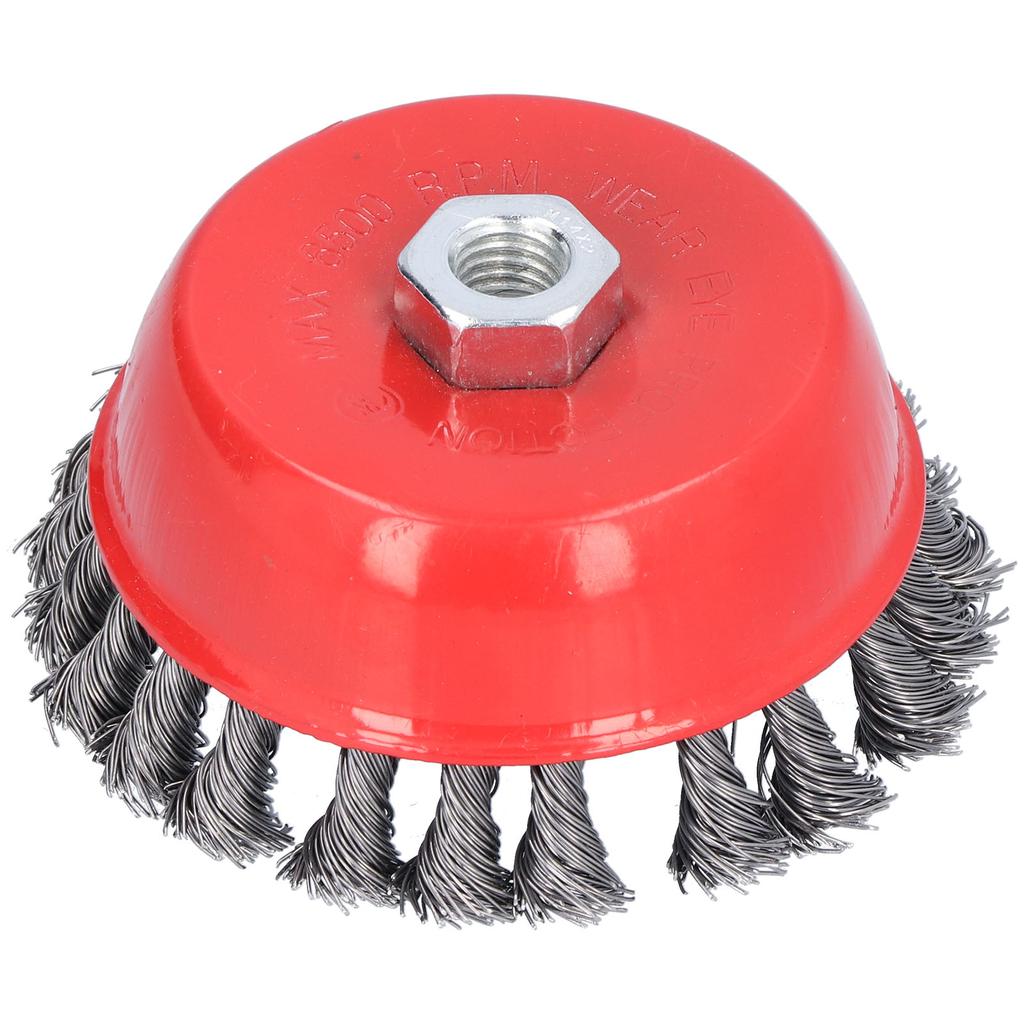 2Pcs Twist Wire Brush Wheel Knotted Grinder Cup Grinding Rust Paint Removal Tool M14 Thread 5in