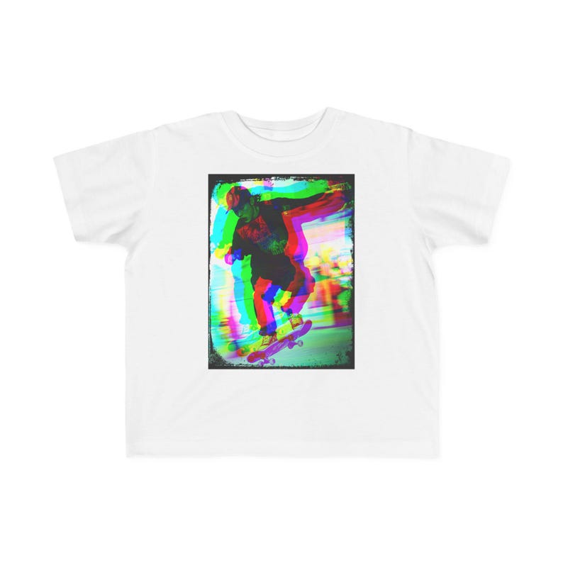 Toddler s Fine Jersey Tee skater skateboard asian boy boi glitch 110