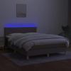 Maison Exclusive - Sommier à lattes de lit avec matelas LED Taupe 140x200 cm Tissu