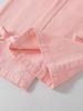 Single-piece girls' wide-leg straight-leg jeans with a fashionable, casual, trendy, and cute pink 3D bow.
