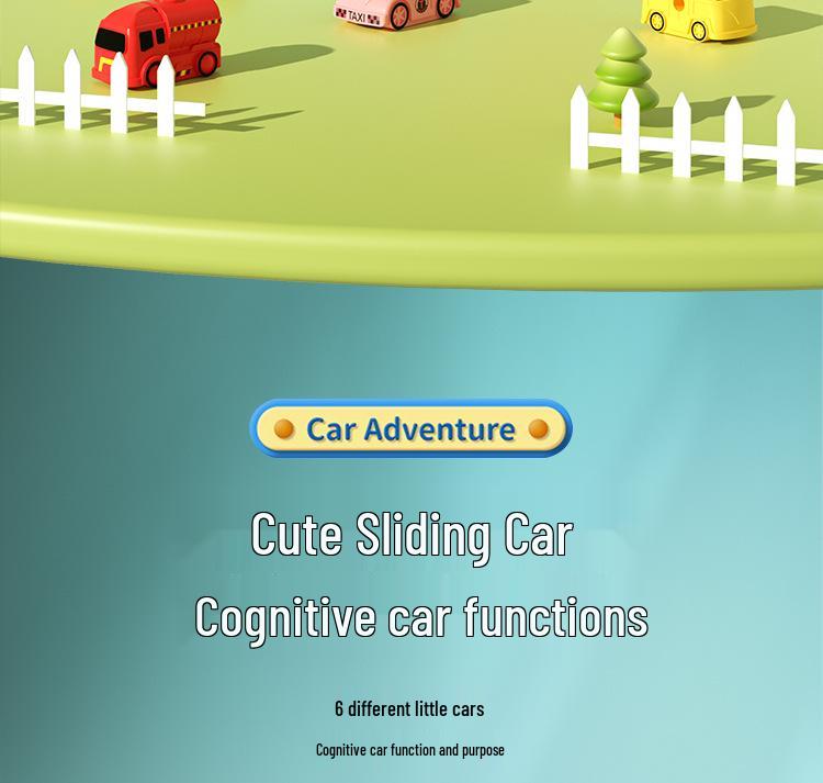 Kids' Adventure Track: Interactive Sliding Car Toy for Ages 1-3