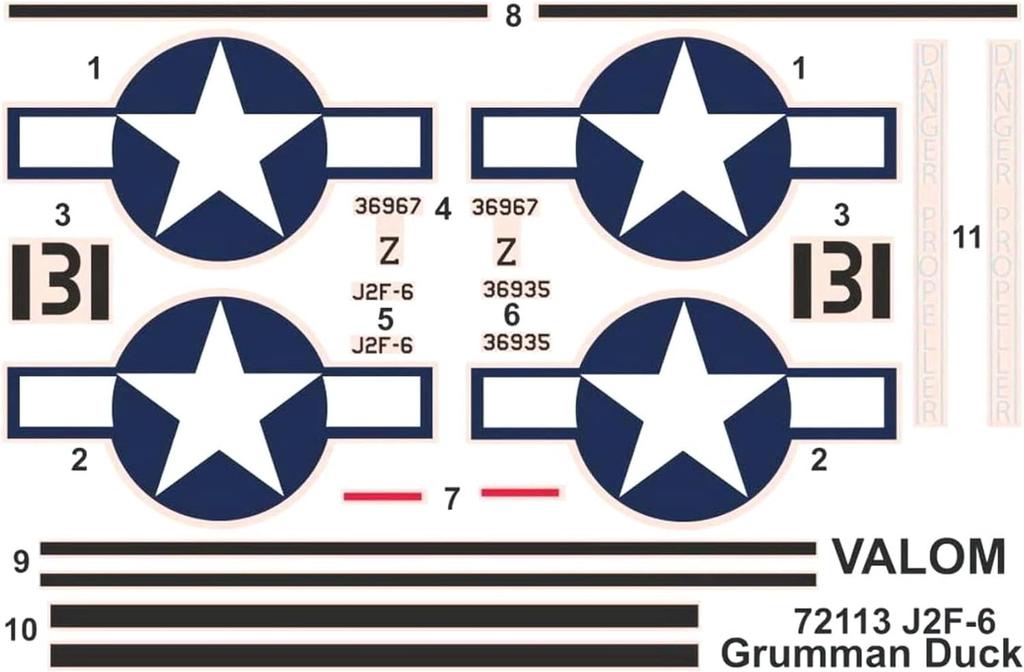 VALOM Scale American Grumman Duck Amphibious Aircraft with Enhanced Plastic Model Kit CV72113 1/72 J2F-6 Engine,