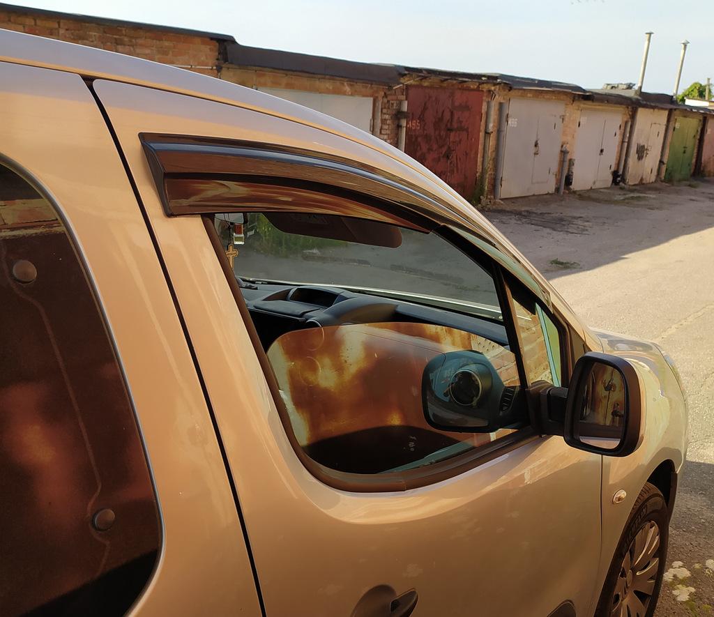 

Вітровики (2 шт., Sunplex Sport) для Peugeot Partner Tepee 2008-2018 рр.
