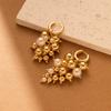 Chic Alloy Gold Geometric Earrings With Faux Pearl Detail Elegance Everyday
