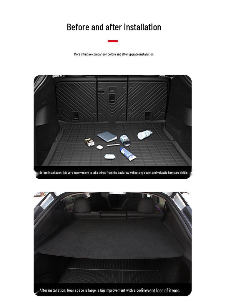 Tesla Model Y Trunk Upper Partition Storage Expansion
