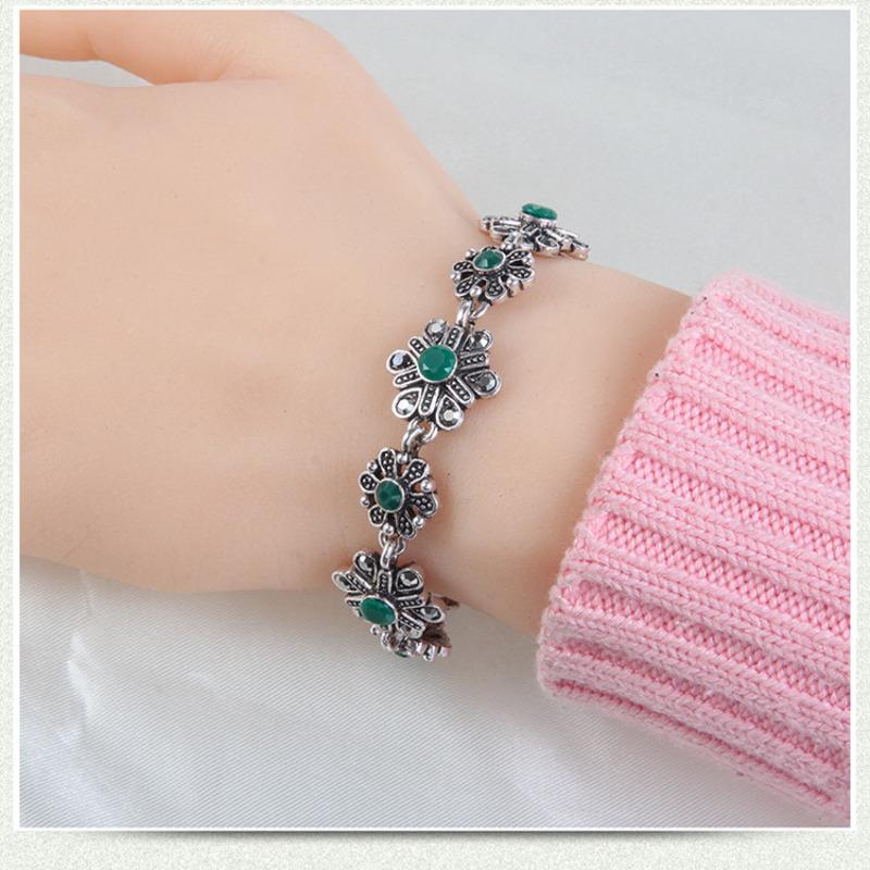 Brățară Femei Fulg de Nea Colorat, Bijuterie Exquisită Retro Versatilă Cadou