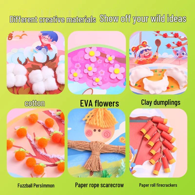 Mr. Toy 24 Solar Terms DIY Kit: Four Seasons Decorative Paintings for Kids.