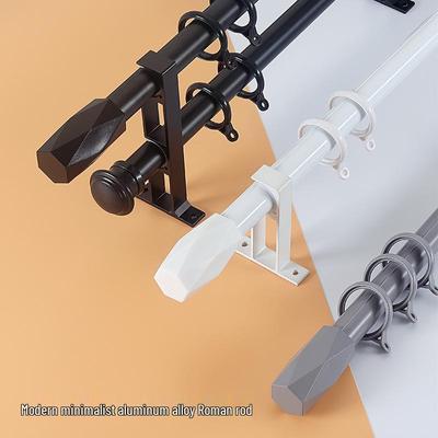 Haste Romana de Alumínio Espessada para Cortina - Dupla/Simples com Trilho de Montagem Lateral