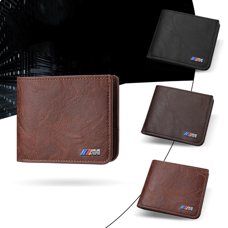 For BMW M M3 E46 E36 E30 E92 E87 E34 F10 E90 F30 E60 Luxury Metal Logo Car Driver License Leather Wallets Purses Credit Card Bag nlvc53