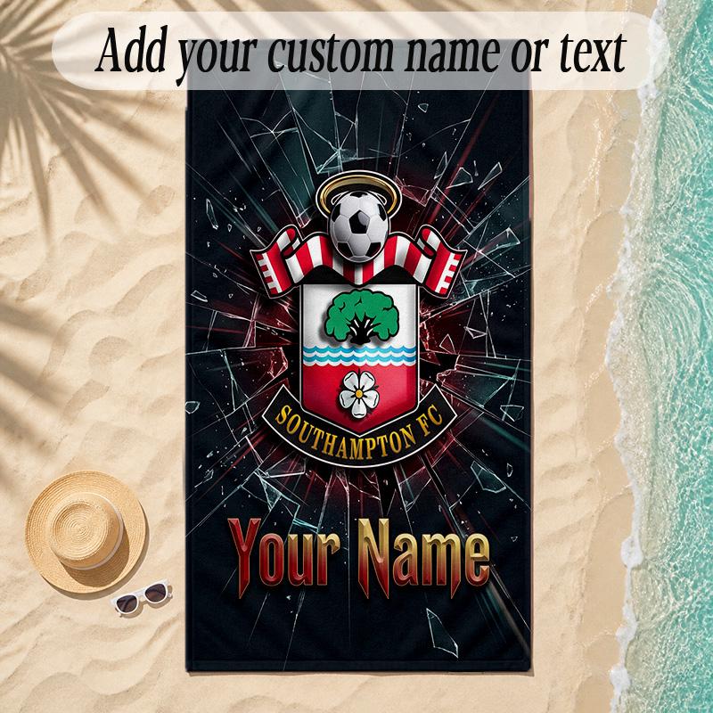 Beach TowelSouthampton FC Custom Name Text Personalized Soft Towel for Beach Pool Indoor Home Decor Gift