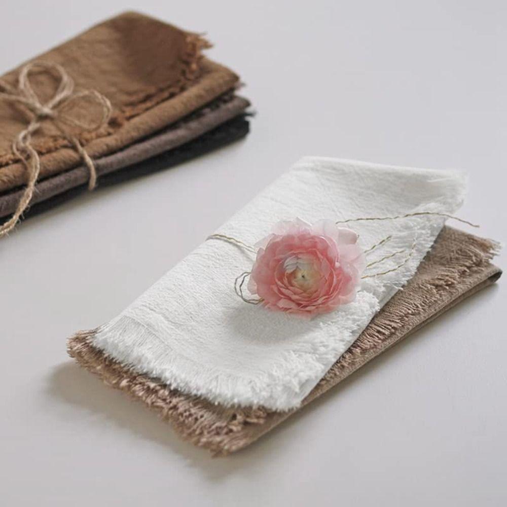 Solid Color Cotton Napkin Reusable Placemats Party Supply Linen Napkin  Banquet