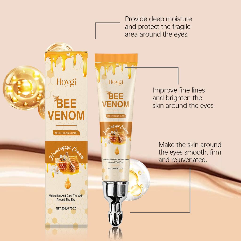 Bee Venom Eye Cream Moisturizing Eye Care Cream Hydrating Eye Serum Smooth Texture Daily Facial Skincare