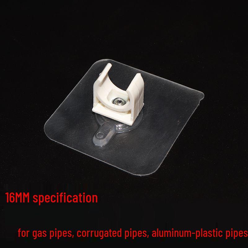 Adhesive U-Shaped Wall Clip for Pipes: Punch-Free Fixing for Water, PVC, Gas, and Drain Pipes