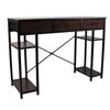 Computer Desk Retro Style Convenient Drawer Versatile Sturdy Structure Office Computer Desk Gaming Study Writing Table