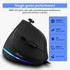 For ZELOTES T20 Vertical Gaming Mouse 3200 DPI 6 Button Rechargeable Games Mice 4 Gears USB Wired RGB Optical Mice for PC Laptop