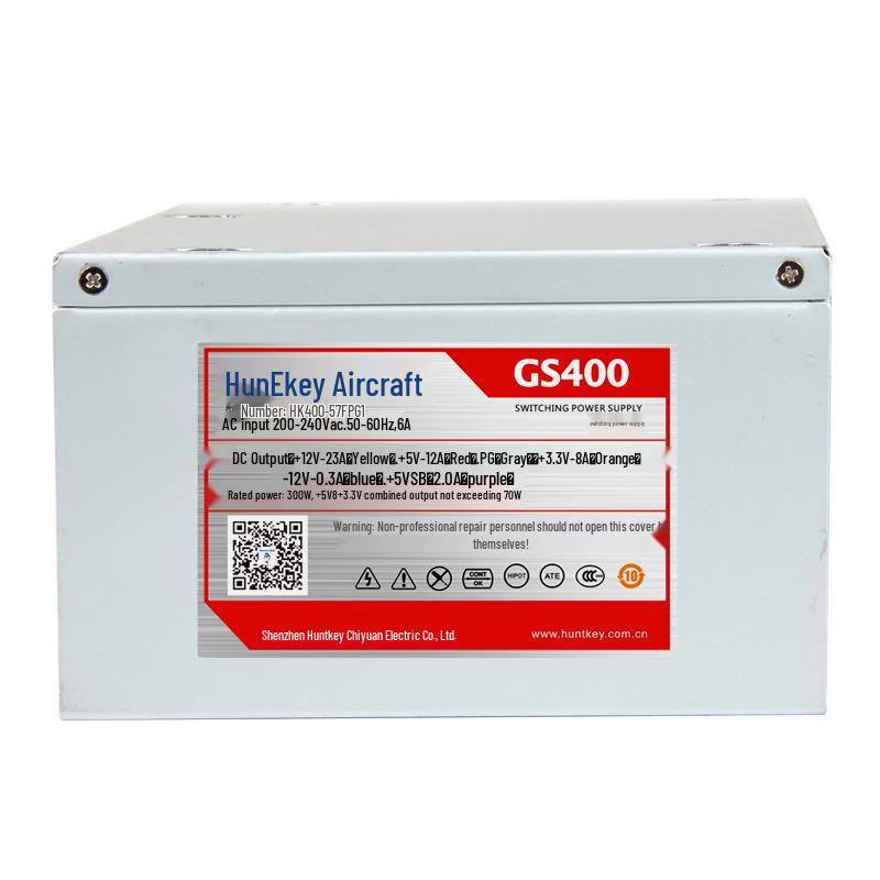 Huntkey GS400 Silent Power Supply 300W with Large Fan and 3-Year Warranty