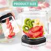 1pc Stainless Steel Fruit Slicer, Multifunctional Strawberry Slicer & Vegetable Chopper with Manual Pusher, Rectangular Blade, Container Included