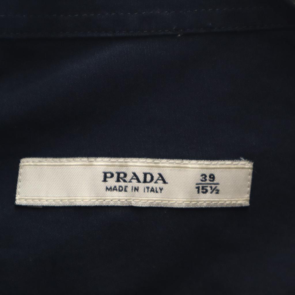 PRADA made in Italy Long sleeve Cotton shirt 39 Navy Men's Used