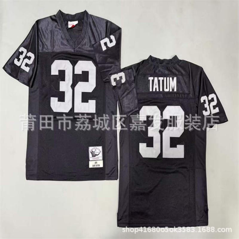 Rugby Jersey Oakland Raiders Retro Style Embroidered Football Uniform Mens Cotton Sport Shirt