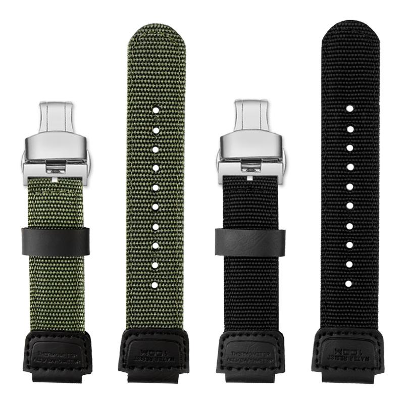 18mm Hochwertiges Weiches Dünnes Nylon Rindsleder Armband Geeignet für Casio AQ-S810W SGW-300 AE1200 w218h Stahlring Herren Armband
