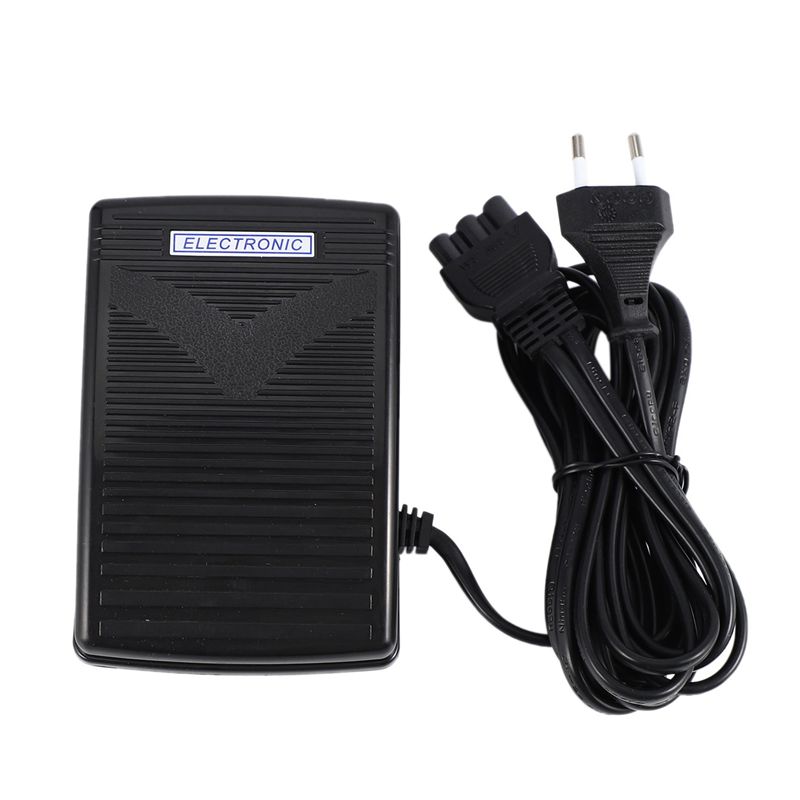 Feb.2X Home Sewing Machine Foot Control Pedal With Power Cord Pedal Control EU Plug 200-240V Black чёрный